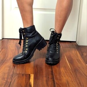 Black Lace Up Boots